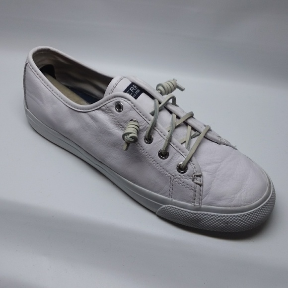 sperry seacoast white leather